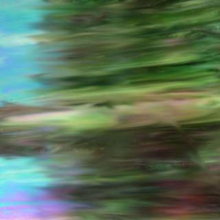verre vert chamarré violine 1 face irisée