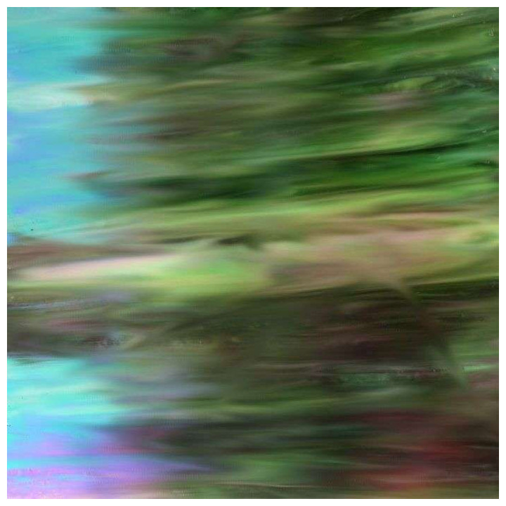 verre vert chamarré violine 1 face irisée