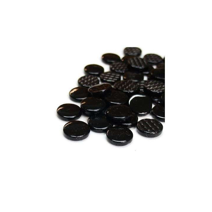 Pastilles de verre noire opale