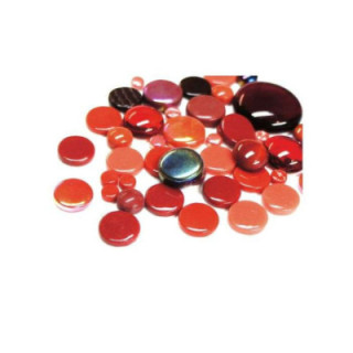 Mix de pastilles de verre rouge