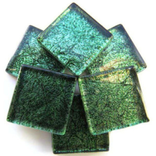 Réflexion mosaïque vert lumineux