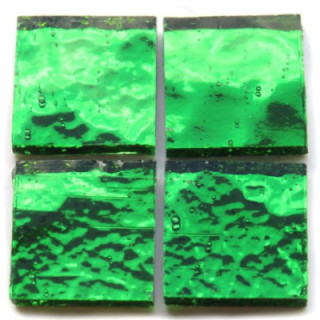 miroir ondulé artisanal vert