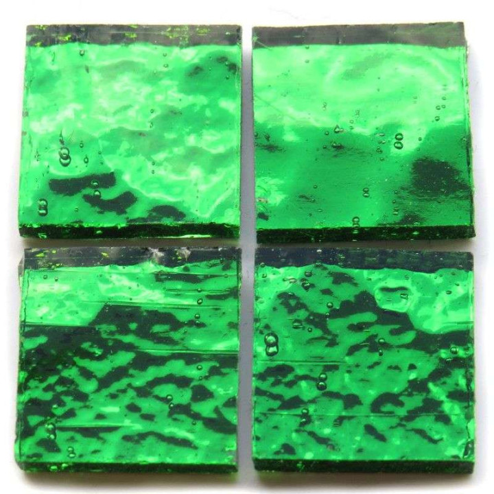 miroir ondulé artisanal vert