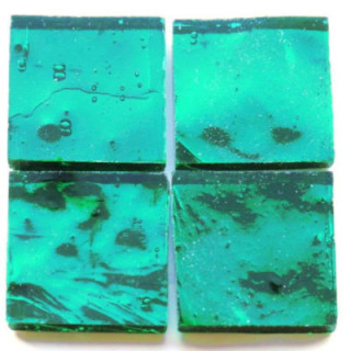 miroir ondulé artisanal vert foncé sapin""
