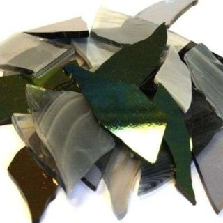 Chutes de verre gris noir