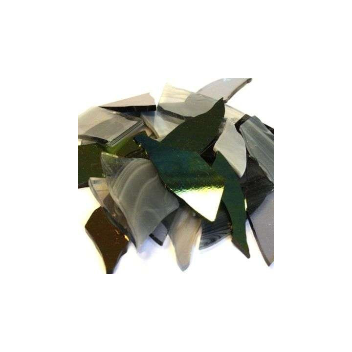 Chutes de verre gris noir