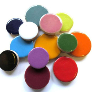 pastille céramique émaillée multicolore