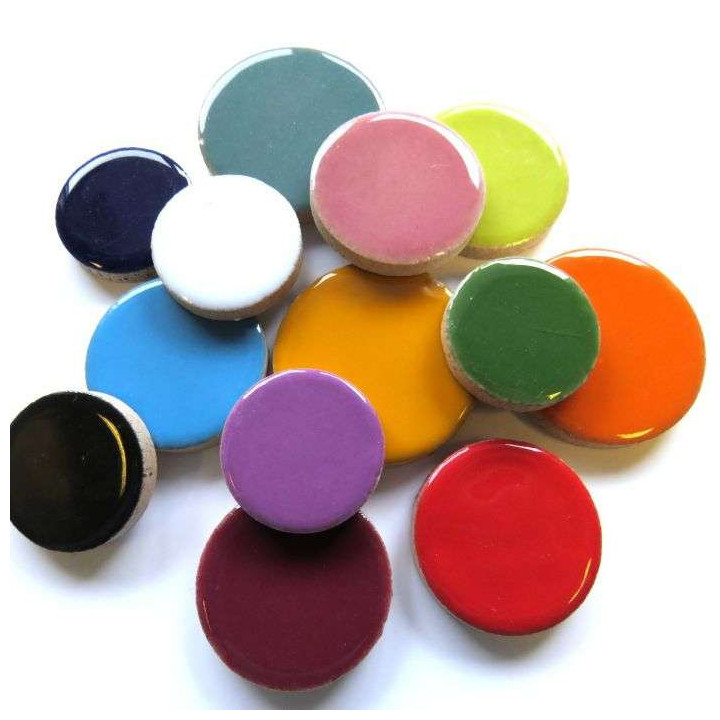 pastille céramique émaillée multicolore