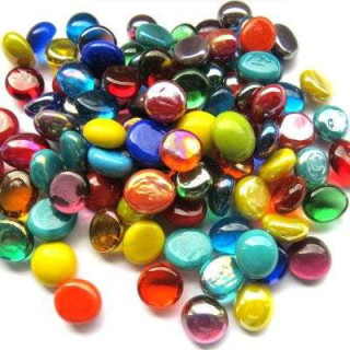 mini billes plates mix: brillantes, nacrées, transparentes