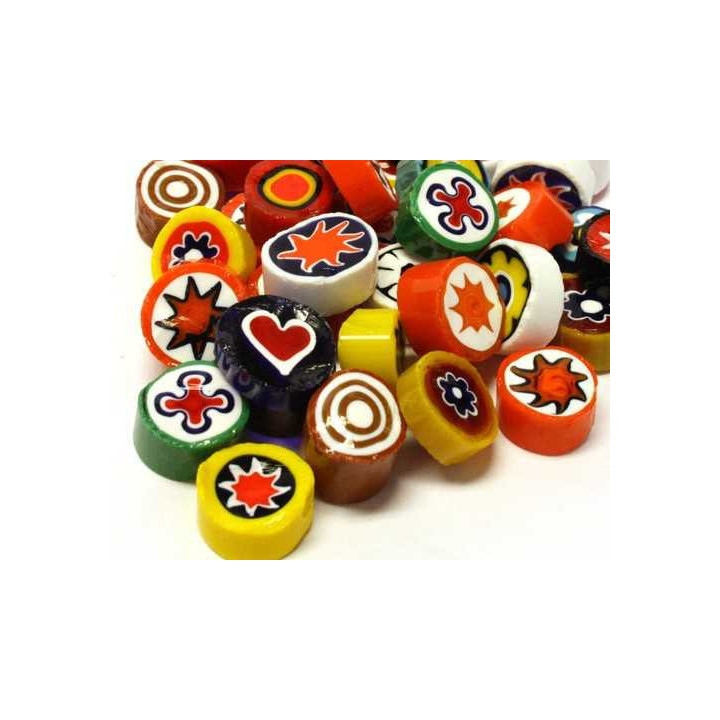 Millefiori mix opaque 11/12 mm