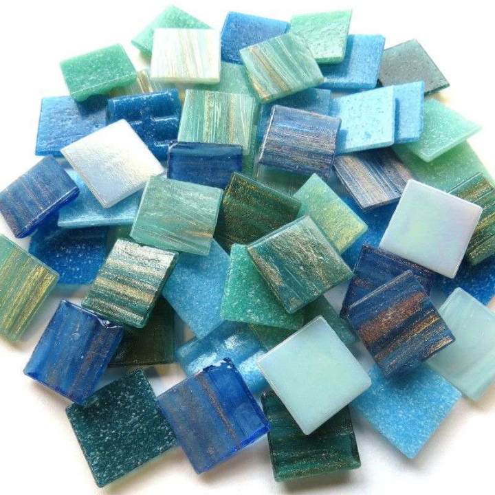 mix pâte de verre bleu/vert