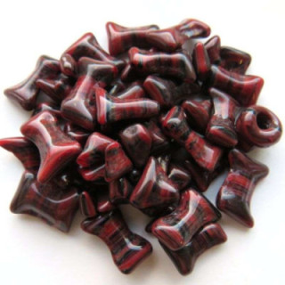 original: calcins de verre coloré rouge sombre acajou