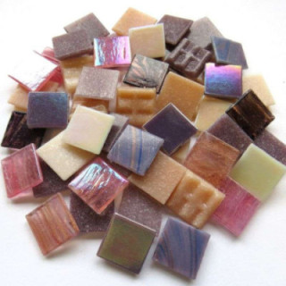 mix pâte de verre parme/rose -10%