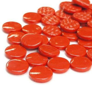 Pastilles de verre rouge vif 18/20mm