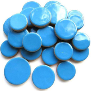 Céramique ronde bleue