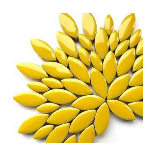 Ellipse grès émaillé 2 tailles couleur citron