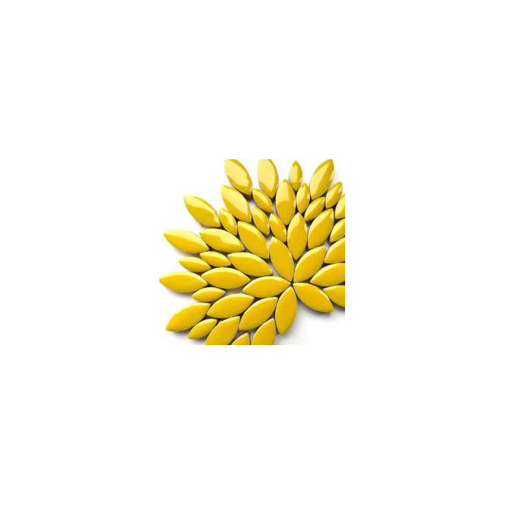 Ellipse grès émaillé 2 tailles couleur citron