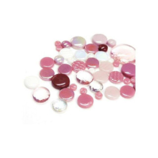Mix de pastille de verre  Rose