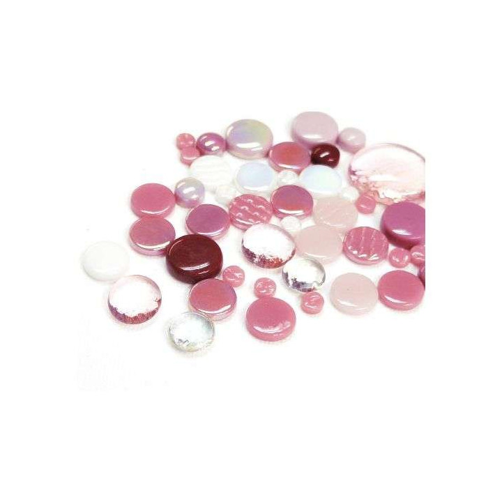 Mix de pastille de verre  Rose
