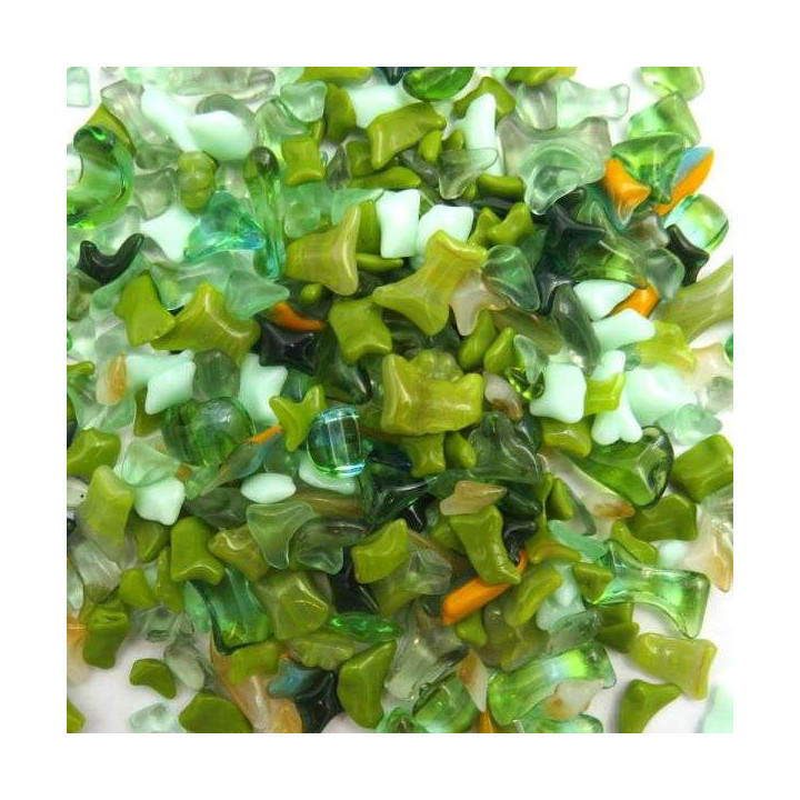Calcin de verre coloré vert olive