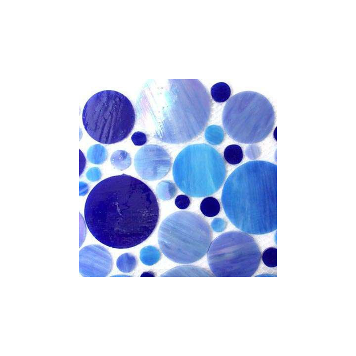 Cercles de verre bleu