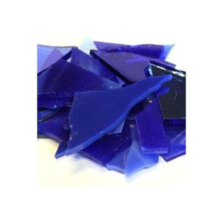 Chutes de verre coloré bleu dur