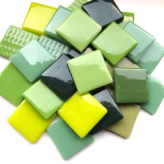 Pâte de verre ottomane  (200g) camaïeu vert