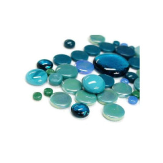 Mix de pastilles de verre Bleu sarcelle