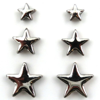 Etoiles de céramique argent