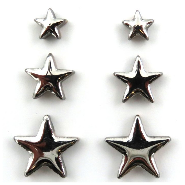 Etoiles de céramique argent