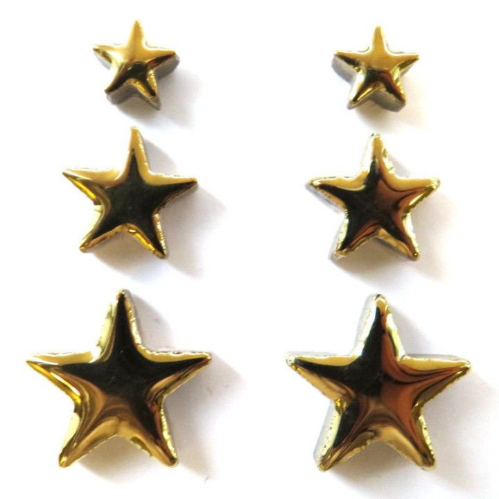 Etoiles de céramique or