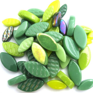 Mix de pétales de verre vert