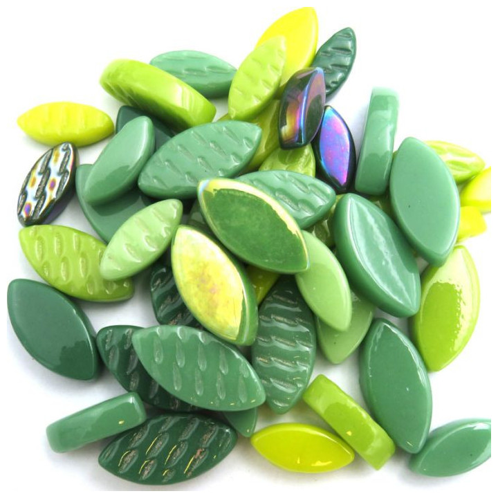 Mix de pétales de verre vert