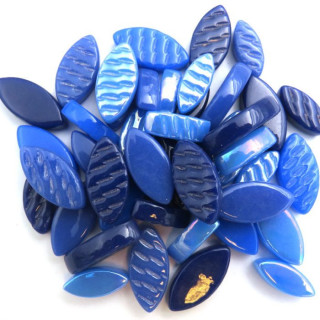Mix de pétales de verre bleu nuit