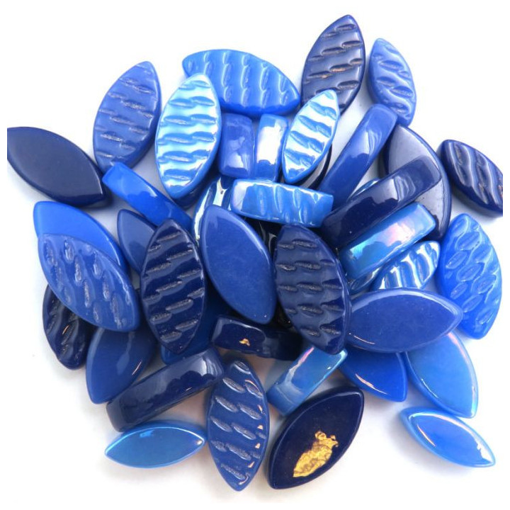 Mix de pétales de verre bleu nuit