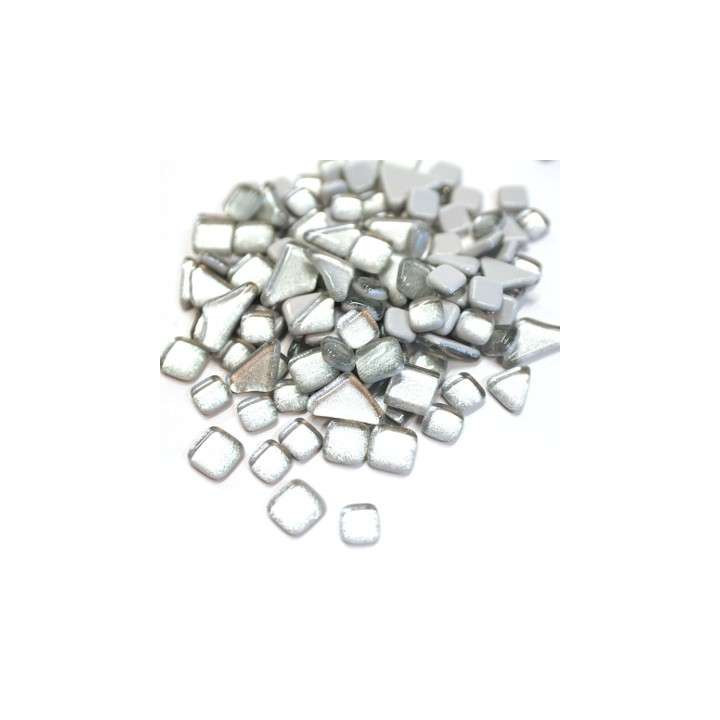 Mini galets satinés argent