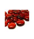 Bille plate rouge transparent