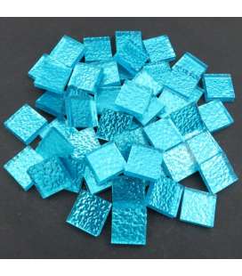 Miroir texturé Turquoise 15x15mm