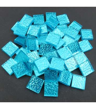 Miroir texturé Turquoise 15x15mm