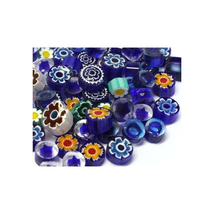Millefiori mix translucide bleu -10%