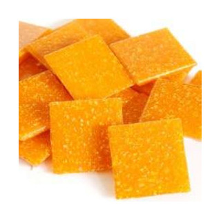 Clémentine pâte de verre (orange profond, plus soutenu que la photo)