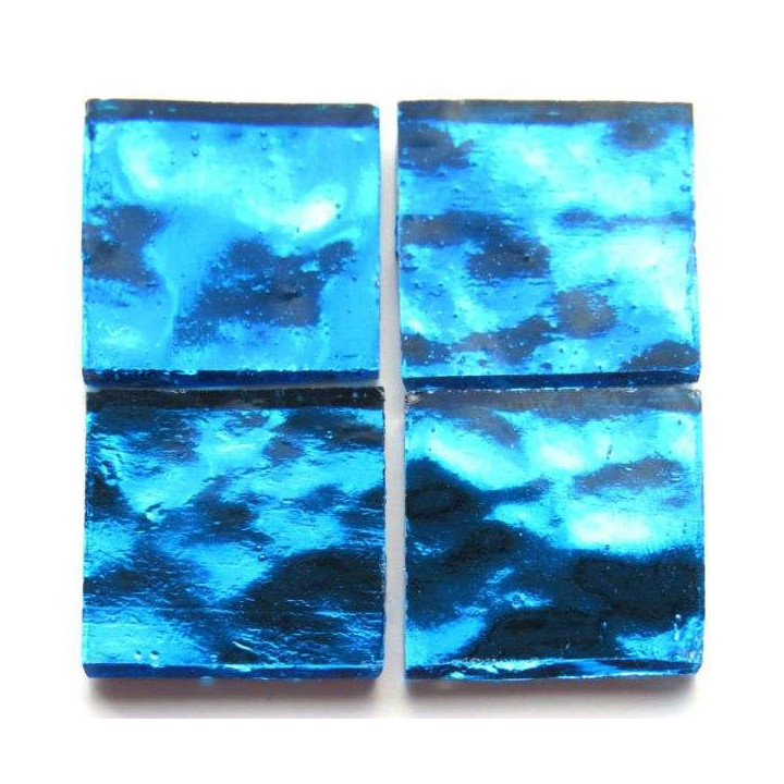 miroir ondulé bleu vif