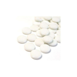 pastille de verre blanche