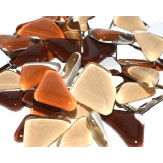 Galets de verre coloré chocolat