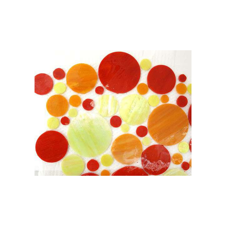 Cercles de verre orange jaune