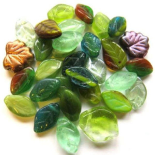 feuilles de verre Printemps (mix de vert)