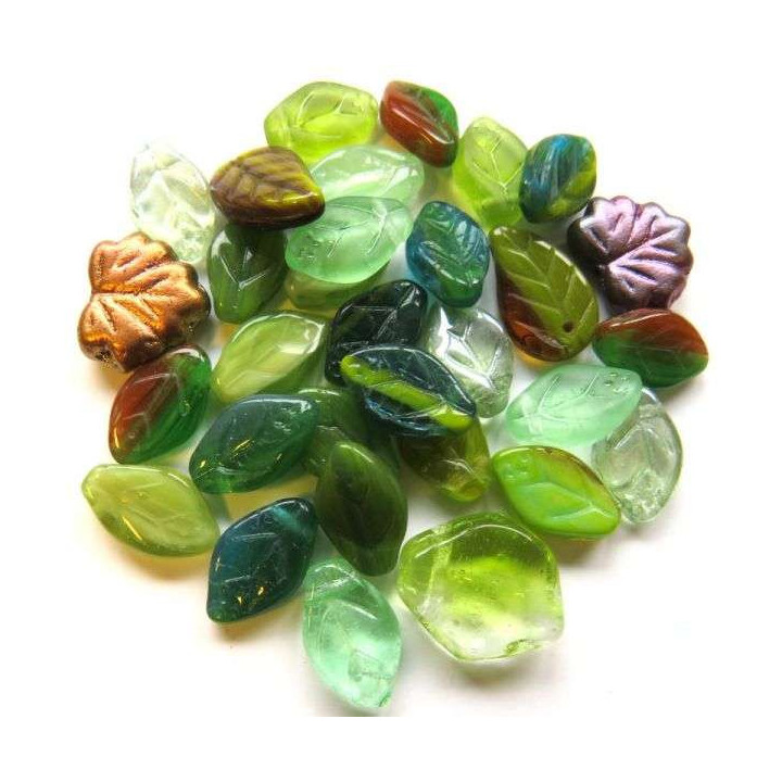 feuilles de verre Printemps (mix de vert)