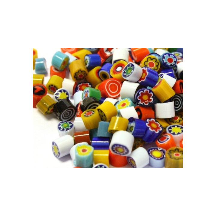 Mini millefiori mix opaque 4-5 mm