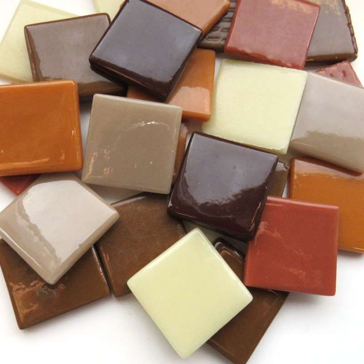 Pâte de verre ottomane  (200g) camaïeu café crème