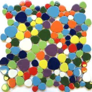 galets japonais grès émaillé multicolore